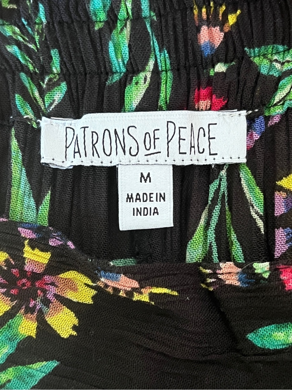 Patrons of Peace Floral Culottes Wide Leg Pants with Pockets Topical Resort M - Picture 2 of 13